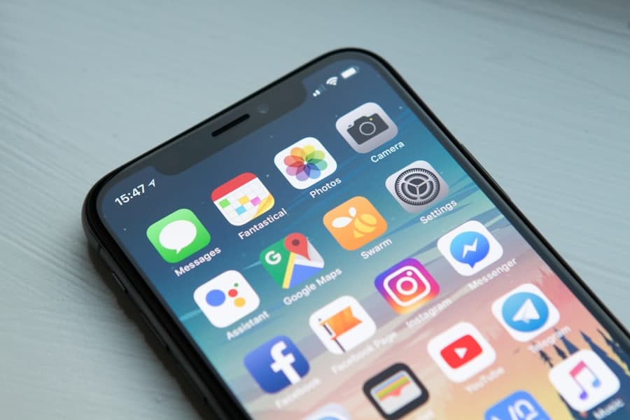 Aperçu d'une application mobile