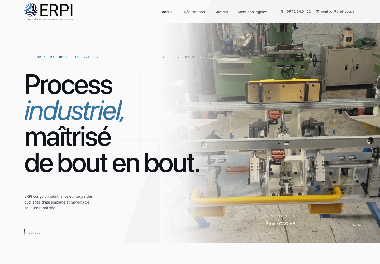 Page d'accueil du site ERPI